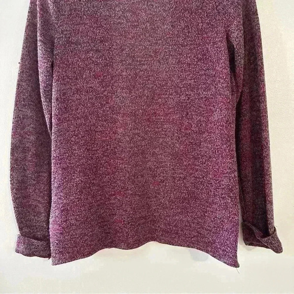 Kirra Purple Open Front Cardigan Sweater Size Large Long Cuffed Sleeve Pockets - Picture 14 of 14